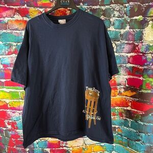 Toby Keith Get My Drink On Country T Shirt Size 2XL Navy Blue Double Sided Graph